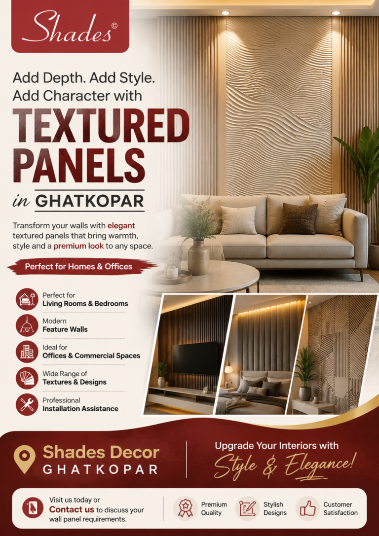 Textured Panels in Ghatkopar | Premium Wall Panel Designs by Shades Decor